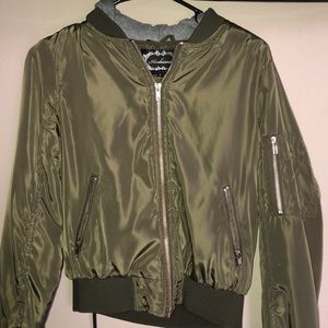 Olive Green Bomber Jacket